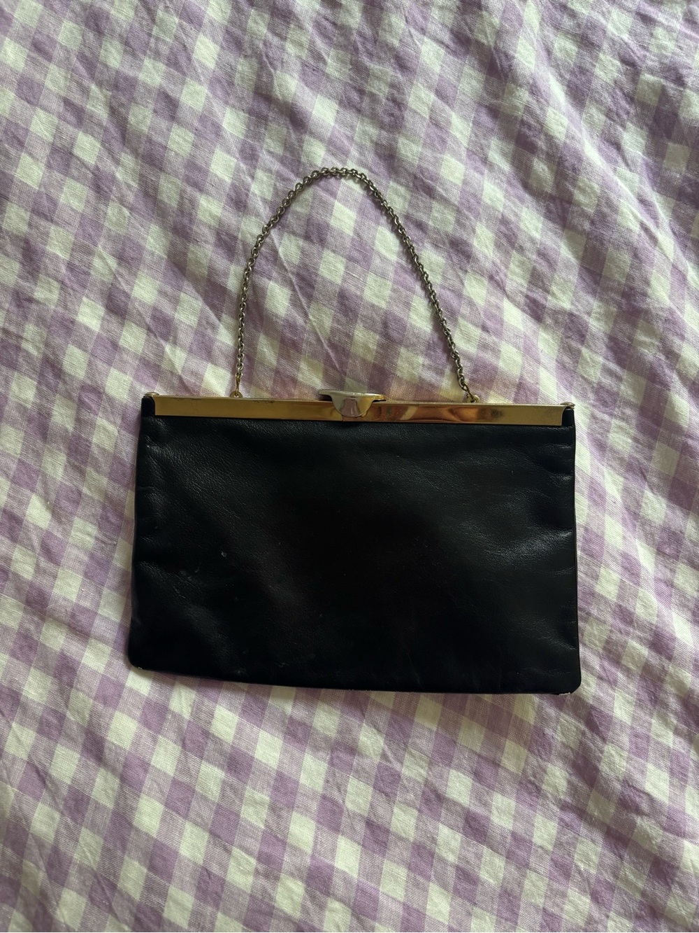 Classic black pocket clutch
